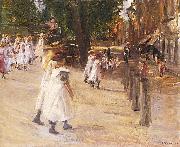 Max Liebermann On the Way to School in Edam oil painting